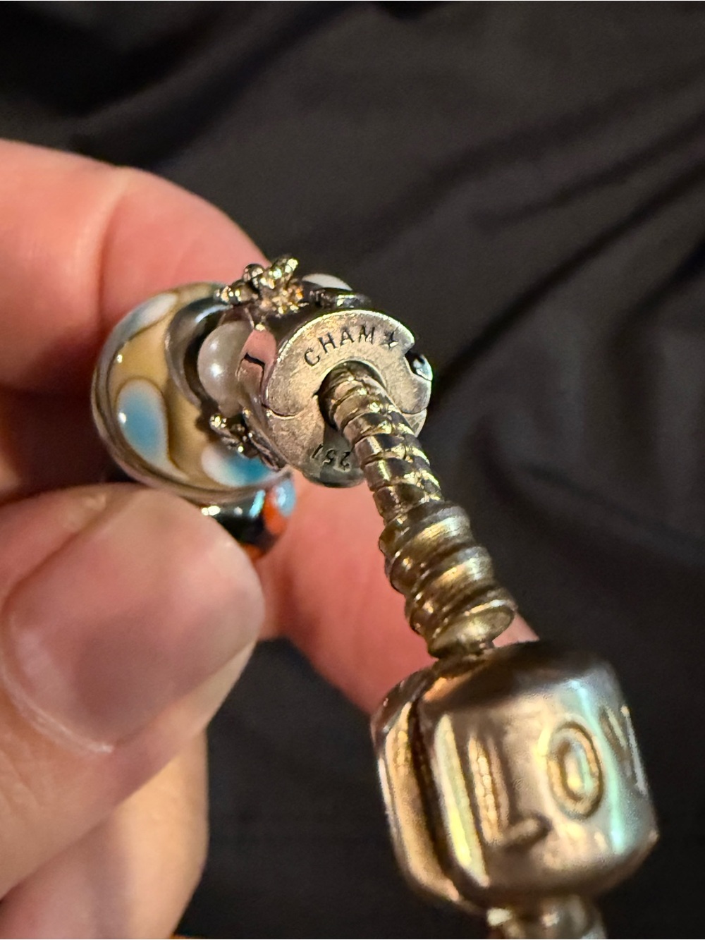Chamilla .925 Sterling Silver Charm Bracelet FULL! - Picture 6 of 12